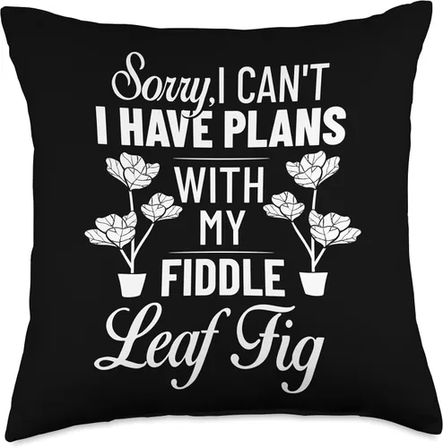 Vista 4 de Fiddle Leaf Fig Ficus Lyrata Care - Almohada de interior para plantas de árbol, 16 x 16 pulgadas, multicolor