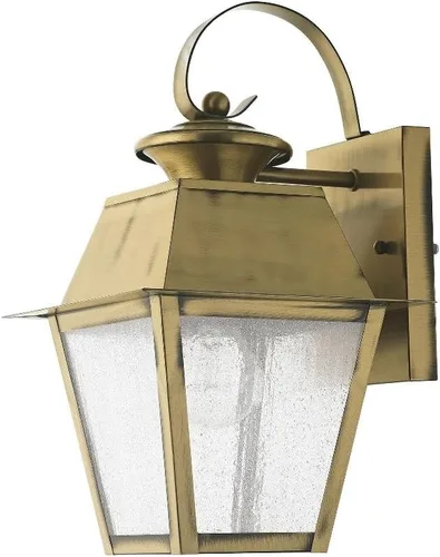 Vista 6 de Livex Lighting 2162-04 Mansfield - Linterna de pared para exteriores, 1 luz, color negro