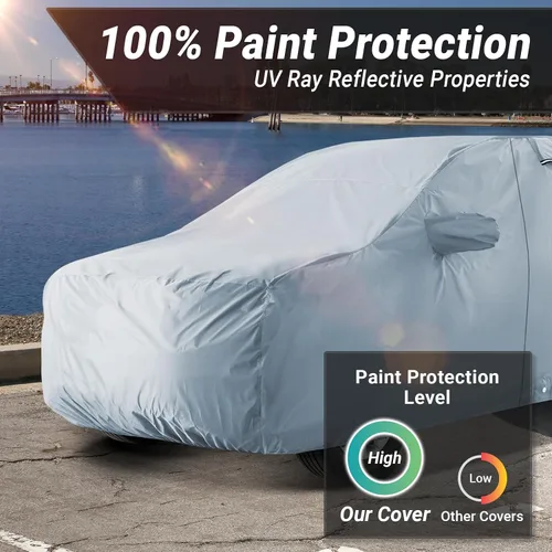 Vista 3 de iCarCover Funda de automóvil premium para Ford Mustang Mach-E 2021-2023, impermeable, para todo tipo de clima, lluvia, nieve, rayos UV, protector