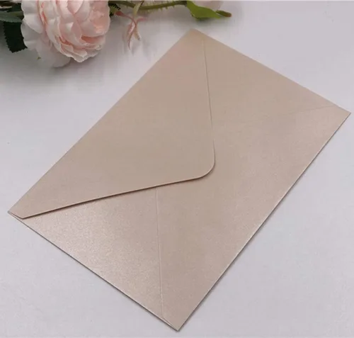 Vista 6 de 25 sobres A7 de color rubor perlado, 5.35 x 7.7 pulgadas, perfectos para bodas de 5 x 7, tarjetas de invitación, invitación de felicitación