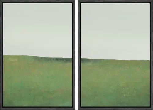 Vista 57 de MUDECOR Lienzo enmarcado para pared, bosque brumoso, reflejos, paisaje tranquilo, ilustraciones modernas, arte decorativo, bohemio, tranquilo/zen