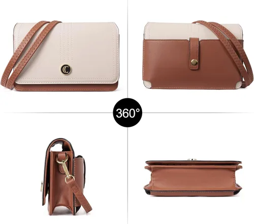 Vista 6 de CLUCI Carteras pequeñas para mujer, bolsos cruzados de moda, con solapa para teléfono celular