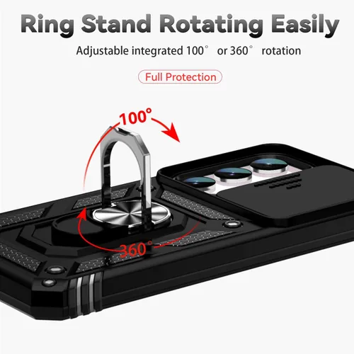 Vista 2 de Funda para Galaxy S23 FE, con protectores de pantalla y funda para cámara, [grado militar] de 16 pies. Funda a prueba de caídas con funda protectora