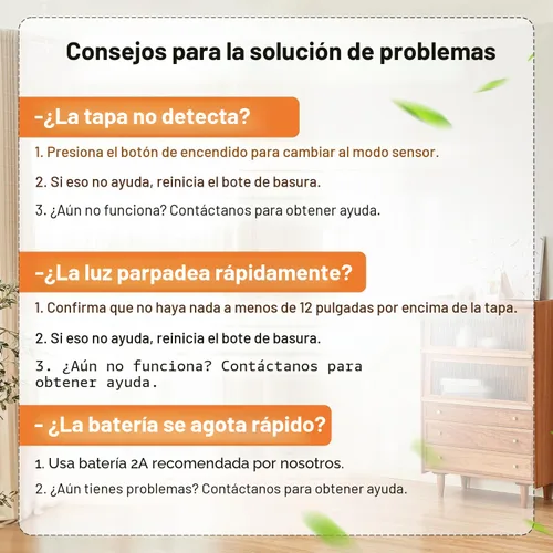 Vista 4 de Vanpopubs Paquete de 2 Botes de Basura de Baño de 2.7 Galones con Tapa, Bote de Basura Automático Pequeño Inteligente sin Contacto, Sensor