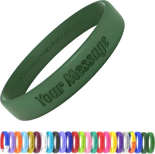 Vista 15 de Pulseras de silicona personalizadas de Reminderband, pulseras de silicona personalizadas, pulseras personalizables, pulseras personalizadas de goma