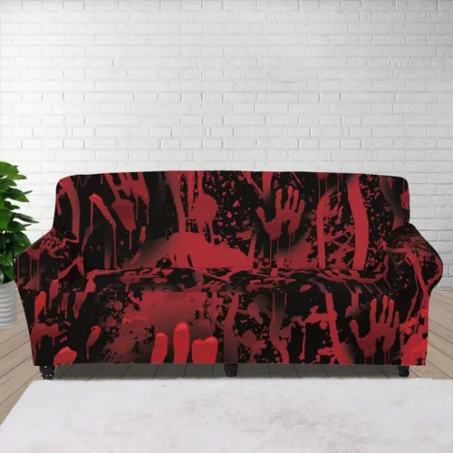 Vista 36 de Funda de sofá con diseño de árbol de bandera estadounidense para sofás y sofás, decoración navideña, funda antideslizante para sofá de 1 cojín