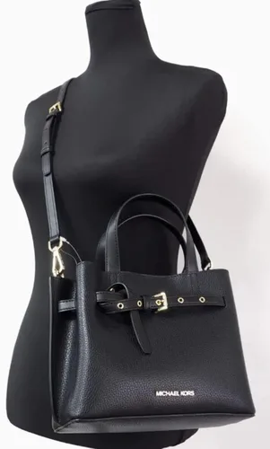 Vista 2 de Michael Kors Emilia - Bolso bandolera pequeño con triple compartimento y logotipo MK