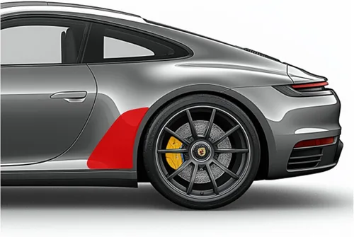 Vista 12 de Adhesivos de vinilo para guardabarros laterales con chip de roca lateral compatibles con Porsche 911 996 997 991 992 (991, azul)