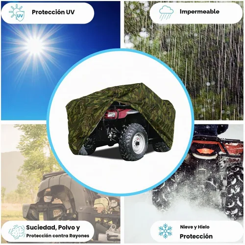 Vista 6 de EliteShield Cubierta ligera para ATV, cubierta cuadra resistente al clima, cubierta para cuatro ruedas resistente al agua y al viento, cubierta