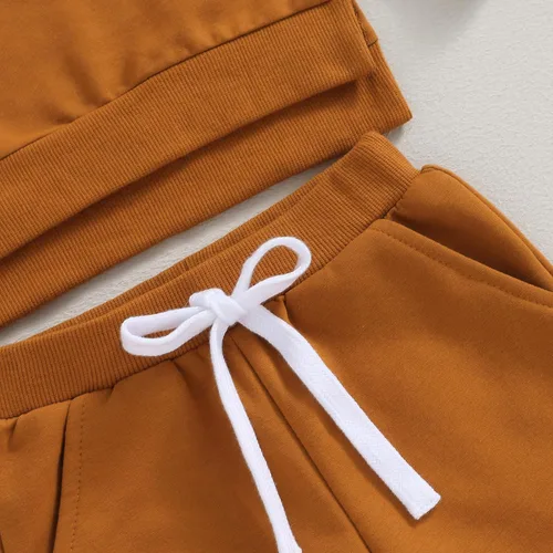 Vista 5 de Conjunto de ropa deportiva de manga larga con cuello redondo y pantalones para bebé niño