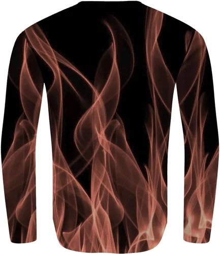 Vista 5 de Sudadera con cuello redondo para hombre, suéter divertido de manga larga,camisetas deportivas ligeras