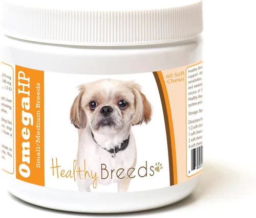 Vista 32 de Healthy Breeds Affenpinscher Omega HP - Masticables suaves para piel y pelaje, 60