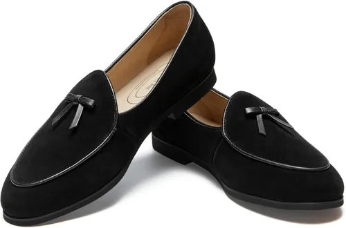 Vista 3 de Journey West Suede Tassel Loafer for Women Slip-on Belgian Penny Loafers Shoes for Women in Many