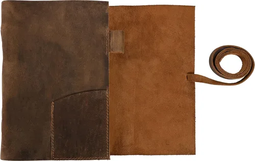 Vista 3 de Diario de dibujo de cuero, diario de viaje diario, antiguo hecho a mano vintage, cuaderno de escritura rústico, cuero de búfalo auténtico, papel