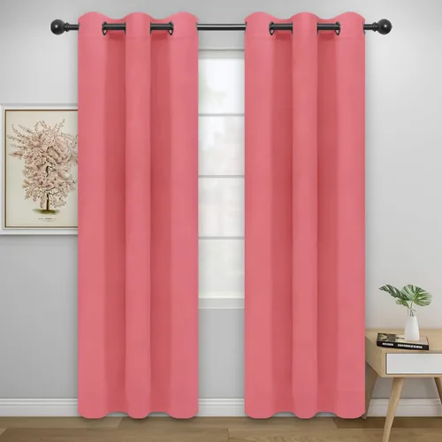 Vista 149 de Easy-Going - Cortinas opacas para dormitorio, aislamiento térmico sólido con ojales, cortinas de ventana para reducción de ruido, cortinas