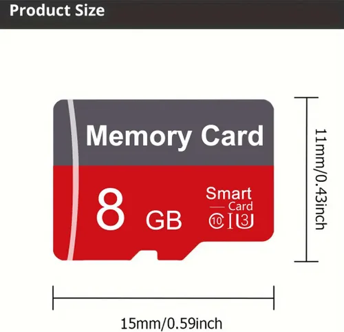 Vista 8 de 2 paquetes de tarjeta de memoria de 8 GB con adaptador, tarjeta TF de alta velocidad, tarjeta TF de memoria UHS-I C10 A1 para tableta/teléfono