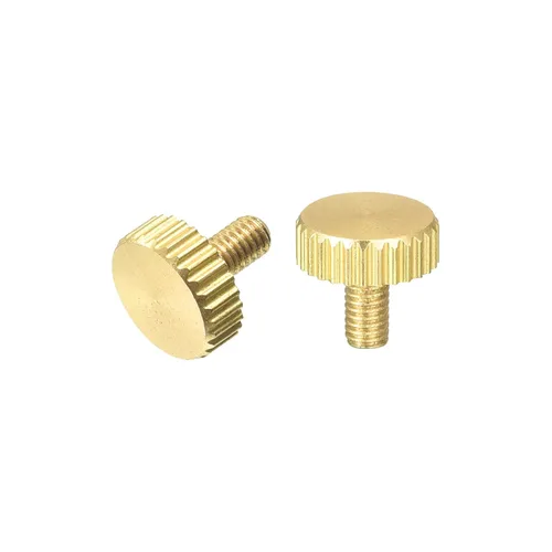 Vista 17 de uxcell Tornillos moleteados para pulgar, pernos planos de latón M3x4mm, sujetadores para PC, electrónicos, mecánicos, 2
