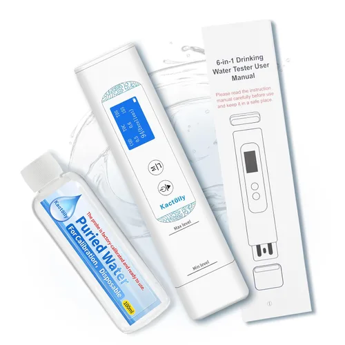 Vista 7 de Probador digital de agua 6 en 1 para agua potable, probador portátil de calidad de agua para TOC, COD, EC, UV275, temperatura, medidor TDS Medidor