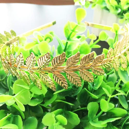 Vista 7 de WLBON Diadema de hojas de Halloween, corona de diosa romana, bandas para el cabello, diadema de hojas, diadema para mujer, Navidad, boda Paquete