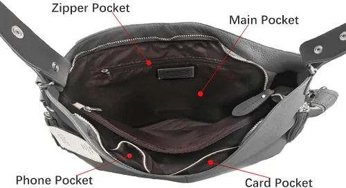 Vista 46 de Moda suave cuero genuino borla mujer bolso señoras hombro mensajero hobo bolso