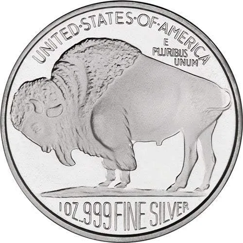 Vista 2 de Buffalo Silver - Plata fina redonda de 1 onza de SilverTowne Mint