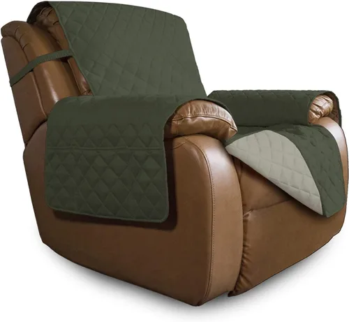 Vista 210 de Easy-Going - Funda reversible para sofá, resistente al agua, con varillas de espuma y correas elásticas, protector de muebles para mascotas y perros