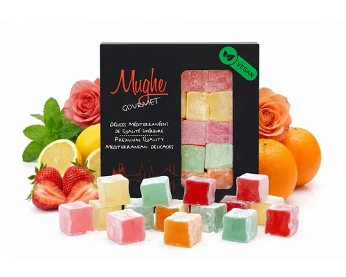 Vista 11 de Lujosa caja de regalo de dulces turcos de 2.87 libras (45.86 oz, (sin frutos secos) aprox. 110 piezas, caja de regalo de Navidad, cesta de regalo