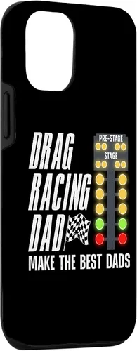 Vista 3 de Carcasa para iPhone 15 Cool Drag Racing para hombres, para papá, pista de suciedad, carrera, auto