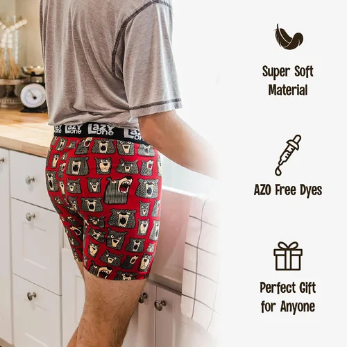 Vista 6 de Lazy One Divertidos calzoncillos tipo bóxer para hombre, ropa interior para hombre