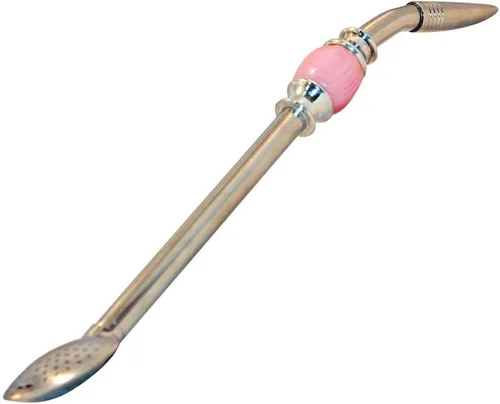 Vista 5 de RECHERE Acero inoxidable Yerba Mate Tea Bombilla Calabaza Beber Paja Filtro Plata (Negro)