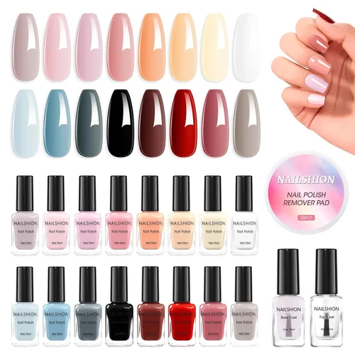 Vista 24 de Capa base y capa superior, esmalte de uñas regular transparente, rico en calcio VE secado rápido al aire fortalecimiento de uñas, sin gel, 2 piezas