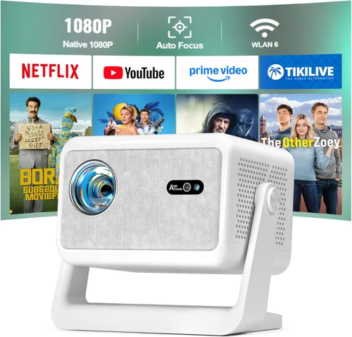 Vista 9 de [Aplicación con licencia oficial y 2500 ANSI] Proyector 4K con WiFi y Bluetooth, audio Dolby 3D y proyector inteligente