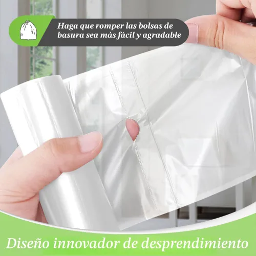 Vista 3 de Teivio - Bolsas de basura pequeñas transparentes de 4 galones, 150