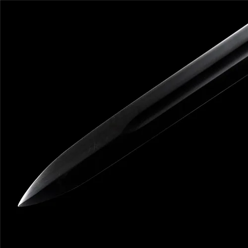 Vista 5 de Fidestisan Espada Medieval Claymore de 45 pulgadas Hecha a Mano Espadas Largas Reales Hoja Negra de Espiga Completa Autoensamblaje Desmontable