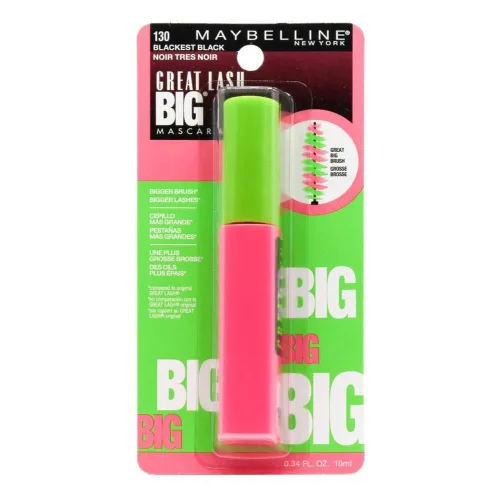 Vista 15 de Maybelline Great Lash Maquillaje de Máscara Lavable, Fórmula Voluminizadora que Acondiciona y Engrosa las Pestañas, Color Negro Muy Profundo, 2 Muy