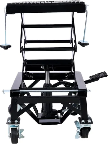 Vista 3 de 300LBS Hidráulica Motocicleta Scissor Jack Mesa Elevadora, 13.4-36.2" (negro)