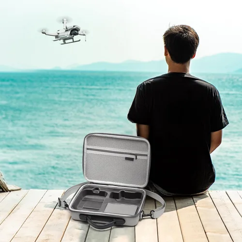 Vista 6 de Tomat Funda de transporte para DJI Mini 4K/Mini2/Mini 2SE Fly More Combo, bolsa de viaje portátil puede almacenar 1 concentrador de carga y 3