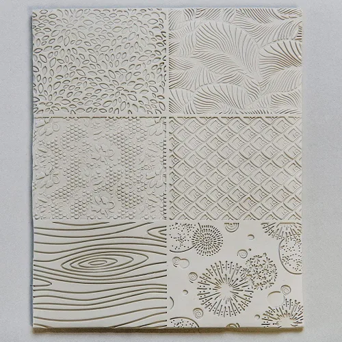 Vista 5 de Sculpey Tools Nature - Juego de sábanas de textura reutilizable, juego de 2 piezas, ideal para todo tipo de manualidades, arcilla polimérica