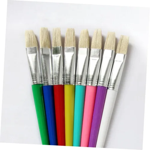 Vista 2 de EXCEART 16 unids para pintura suministros de arte de nylon pintura pincel pintura suministros de arte pintura plana pincel pintura pinceles