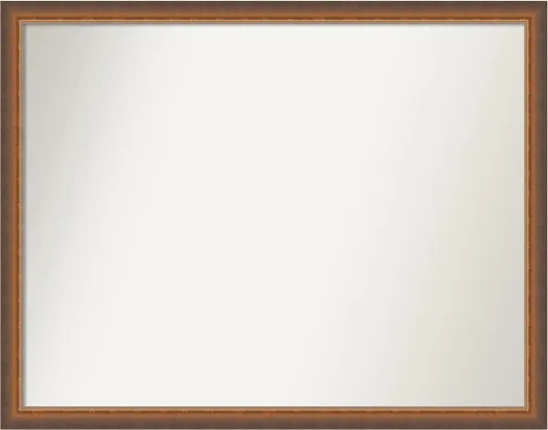 Vista 201 de Amanti Art Espejo de baño de bronce para sobre fregadero, 29 x 19 pulgadas, espejo rectangular de bronce antiguo, marco de madera tradicional