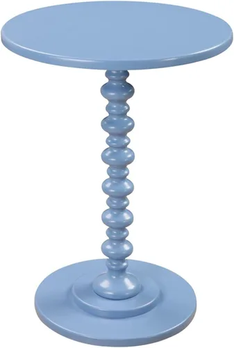 Vista 10 de Convenience Concepts Palm Beach Mesa de Husillo de 17.75" – Mesa auxiliar redonda tradicional para sala de estar, mesa auxiliar de madera maciza
