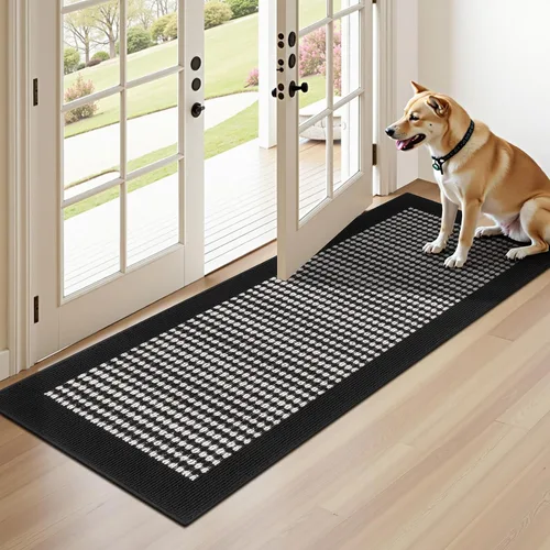 Vista 20 de Ileading Tapete para puerta de interior de 24 x 36 pulgadas, absorbente para perros, tapete de bajo perfil para entrada pequeño con respaldo de goma