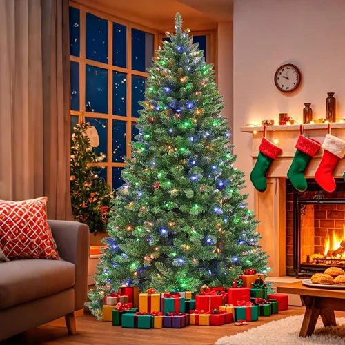 Vista 10 de Hykolity Árbol de Navidad artificial preiluminado de 6 pies con 230 LED
