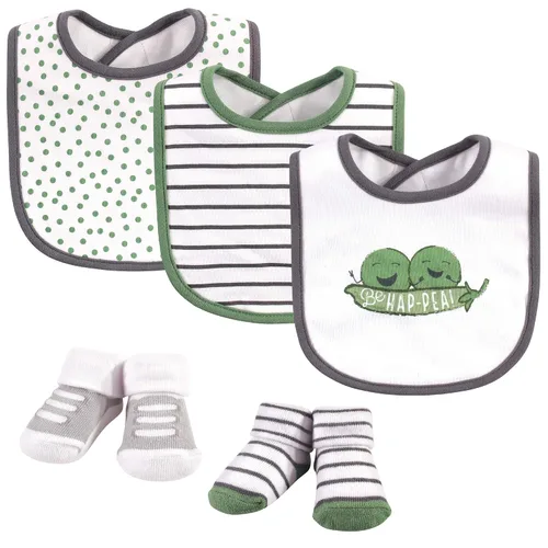 Vista 54 de Hudson Baby Conjunto de babero y calcetines unisex de algodón para bebé, Tamaño único Chica Calabaza