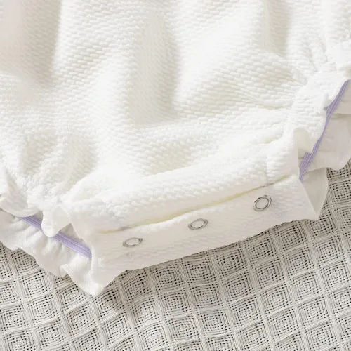 Vista 6 de MERSARIPHY Mameluco para bebé niña con diadema plisada para festivales de otoño e invierno