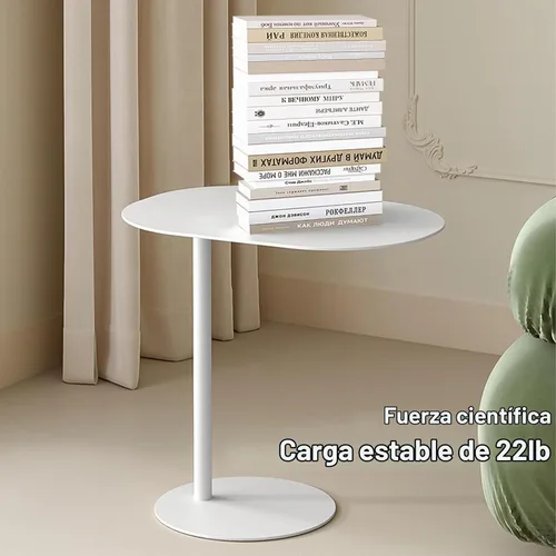 Vista 3 de Mesa auxiliar moderna de metal en forma de C para sofá, mesa auxiliar delgada para sofá, mesa auxiliar de aperitivos, bandejas de TV para comer