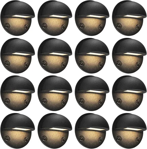 Vista 8 de GKOLED Paquete de 8 luces LED de bajo voltaje, luces de escalón de párpados de tamaño mini con chips LED integrados de 0.8 W, clasificación IP65+