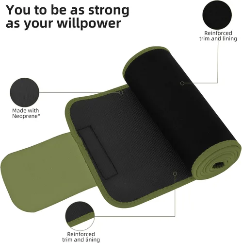 Vista 3 de ZPP Entrenador de cintura para mujeres y hombres, banda de sudor de neopreno, cinturón reductor de cintura adelgazante para entrenamiento