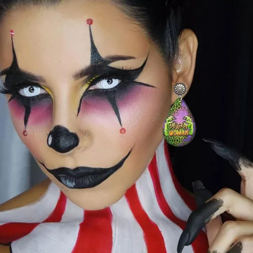 Vista 3 de Aretes de Halloween para mujer diseño de calabaza araña fantasma calavera aretes de gota de Halloween para mujer juego de joyas de Halloween