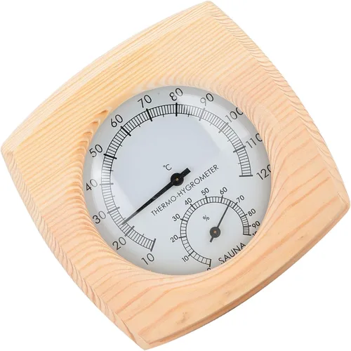 Vista 3 de Termómetro e higrómetro de sauna – Temperatura de madera humedad con pantalla de estado de humedad en tiempo real, diseño a prueba de explosiones